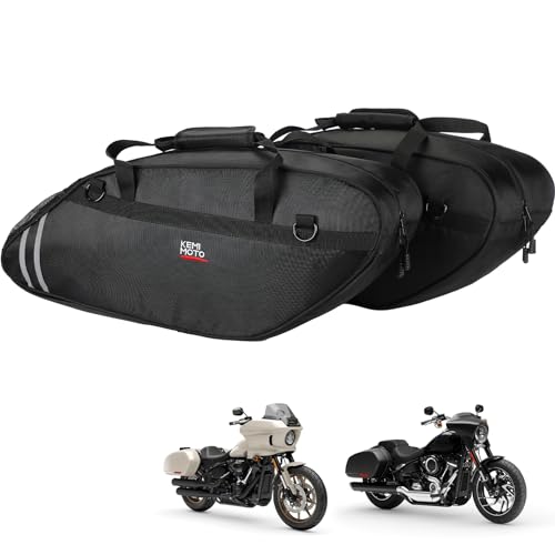 KEMIMOTO Saddlebag Liners 32L Compatible with Low Rider FXLRST Sport Glide FLSB 18-22 Saddle bag Organizer Side Luggage Liners 1pair