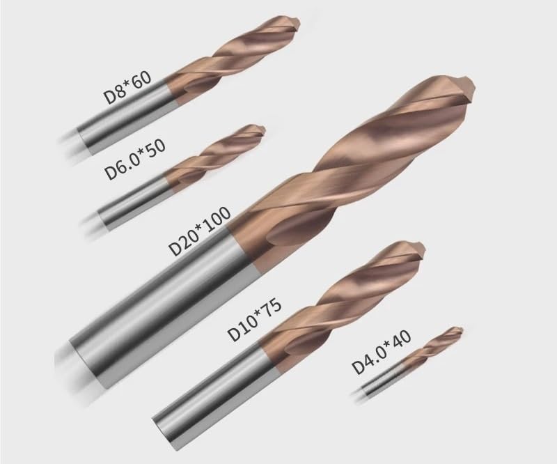 1/5/10 szt. Bit powlekany 58 stopni ze stali wolframowej D1.8 ~ D3.9 40L wiertła kręte z węglików spiekanych do CNC wiercenie w metalu frez palcowy(5PCS,D3.6x40)