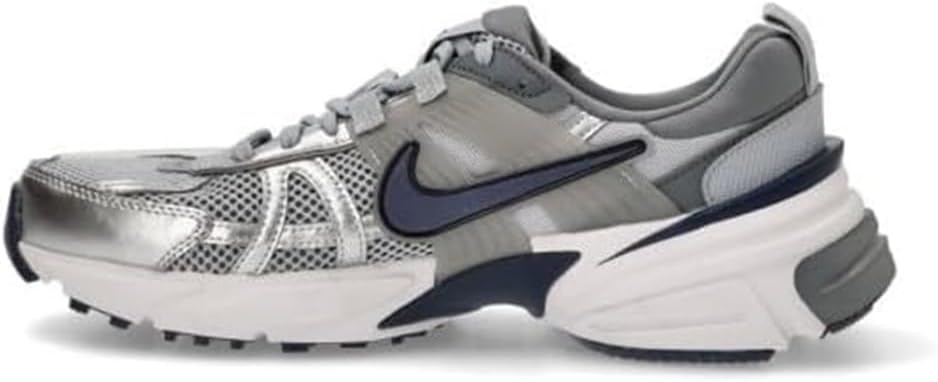 Nike V2K Run Shoes (HJ4497-002, Wolf Grey/Cool Grey/White/Midnight Navy) Size 8.5