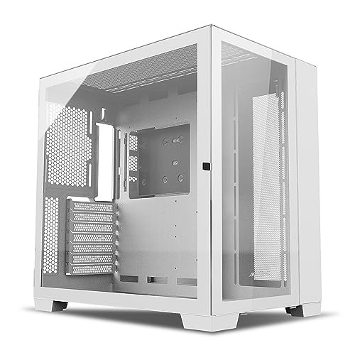 Image of Ant Esports Crystal XL Mid-Tower Computer Case /Gaming Cabinet - White | Support ATX, Micro-ATX, Mini-ITX