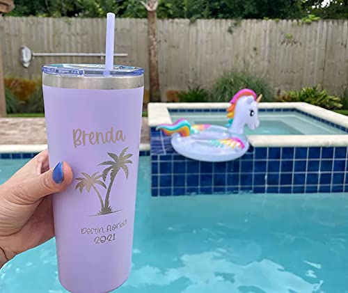 Avito Personalized Vacation Tumbler, Laser Engraved 22 Oz Tumbler With Lid And Straw, Family Vacation Cups, Beach Vacation Tumbler, 2022 Family Trip Gift, Bachelorette Trip, Girls Trip Tumbler #TOP3