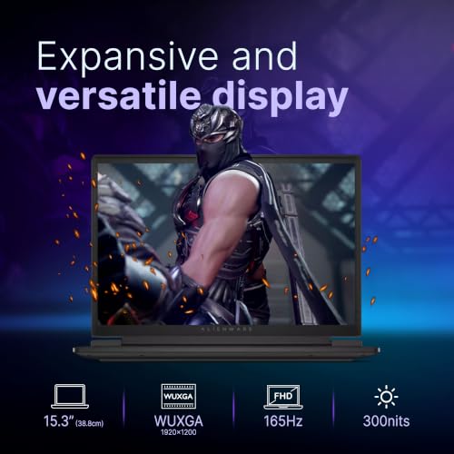 Image of Dell Alienware 15 Gaming Laptop, AI Enabled Intel Core 7 240H Processor, 16GB:512GB, NVIDIA 4050, 6 GB GDDR6, 15.3 inch WUXGA 165Hz 300nits, Alienware White Backlit Keyboard, 2.25kg