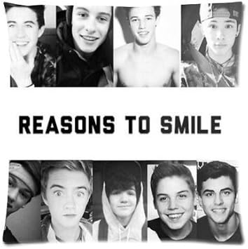 Reasons to Smile Magcon Custom Zippered Square Pillow Case Pillowcases Size:18"x 18" (Two Sides)