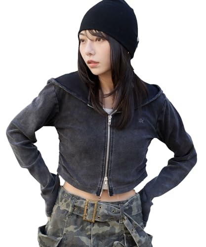 [ウィゴー] リブジップパーカー レディース F スミクロ