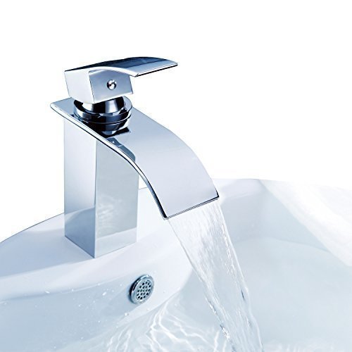Preisvergleich Produktbild Sprinkle® Wasserfall Waschbecken Wasserhahn mit Ablaufgarnitur verchromt waschtischarmatur armaturen badewannenarmatur spültischarmatur wasserhahn bad waschtischarmaturen