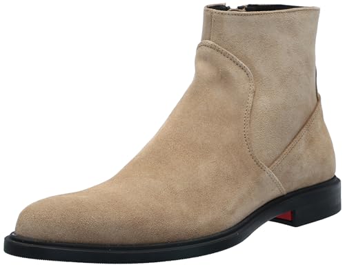 HUGO Men's Suede Side Zip Chelsea Boot