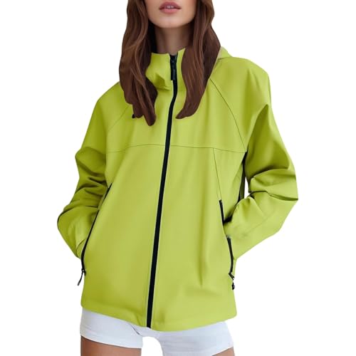 Generisch Chubasquero para mujer, resistente al agua, transpirable, chaqueta de softshell, chaqueta de senderismo, chaqueta funcional, chaqueta de senderismo, chaqueta ligera para todo tipo de climas