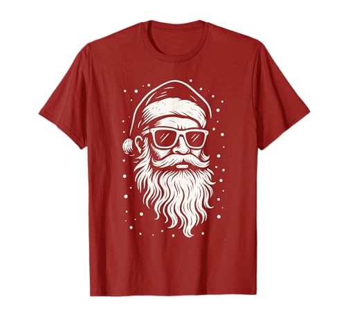 Vintage Santa with Sunglasses Christmas Xmas for Men Boys T-Shirt