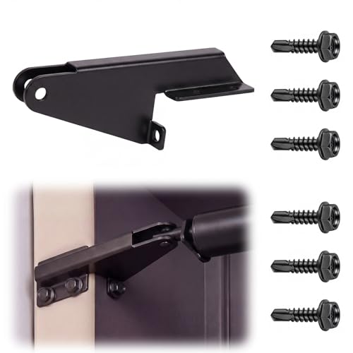 Otoolling 1 Pcs Aluminum Jamb Bracket Aluminum Screen Door Closer Bracket Storm Hardware Replacement Parts for Door Closers (Black)