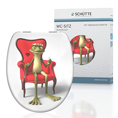 SCHÜTTE 82190 Duroplast WC-Sitz FROG KING mit Absenkautomatik,