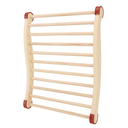 Fabater Sauna Backrest, Comfortable S Shape Design, 15.7x19.7in Wooden Anti Slip Sauna Chair Back, Enhanced Stability, Sauna Accessories, Ergonomic Design, Sauna Back Support
