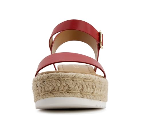 Image of Soda CLIP ~ Women Open Toe Ankle Strap Platform Espadrille Sandal