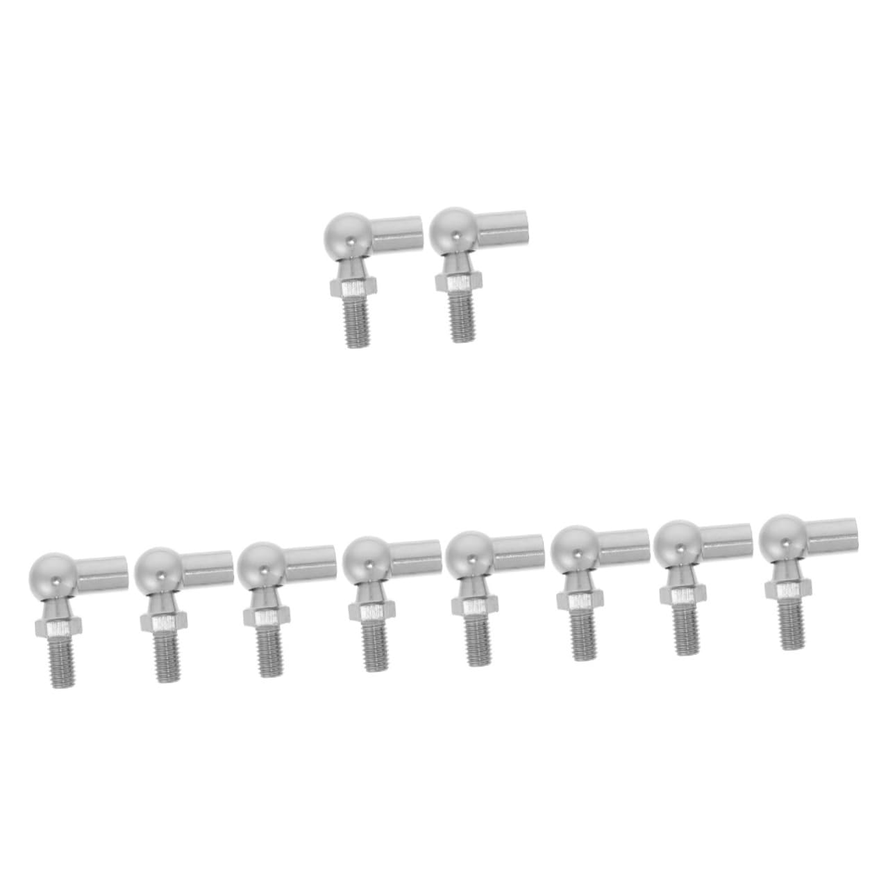 Accessoires de tête à boulets en acier inoxydable Lurrose pour tringlerie 10 pièces