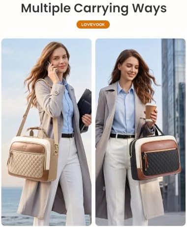 LOVEVOOK Laptop Briefcase for Women, Computer Messenger Shoulder Bags - 1