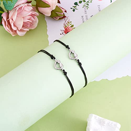 Image of Ornaland 2 /3 /4 /5 Pcs Friendship Bracelet Best Friend Bracelets Bff Matching Heart Bracelet Braided Bracelet Best Friend Friendship Gifts for Women Friends Girls Teen