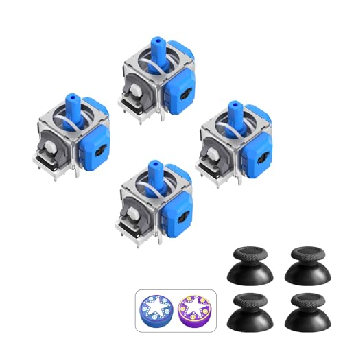 AKNES TMR Elektromagnetischer Joystick Ersatz für PS5 DualSense/DualSense Edge Controller, Anti-Drift Stick Reparatur Zubehör für Playstation 5 Controller - 2 Paare