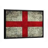 artboxONE Poster mit schwarzem Rahmen 18x13 cm Reise Flag of England - Bild England Fahne Flagge