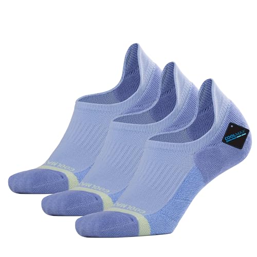 Image of BRISIRA Bamboo Viscose Coolmax Running Golf No Show Socks Women Compression Moisture Wicking Performance Low Cut Tab Athletic