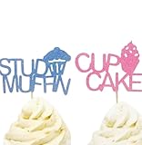 Cupcake or Stud Muffin, Gender Reveal Cupcake Toppers, Gender Reveal Party, Gender Reveal Decor, Rifles or Ruffles Toppers