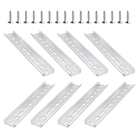 8 Stk Hutschiene 200 mm Lang, Aluminium Schiene, DIN Schiene Aluminium-DIN-Schiene, Tragschiene für Verteilerschrank Elektrische Schaltschränke Schaltschrank Schienenmontage, 35mm Breit/7,5 mm Hoch