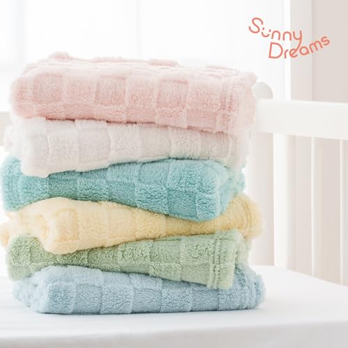 Image of Checkered Baby Blankets Double-Sided Fleece Plush Baby Blankets for Girls, Lightweight Soft Cozy and Warm Newborn Receiving Throw for Bed, Crib, Couch, Sofa 30 x 40 Inches, Pink