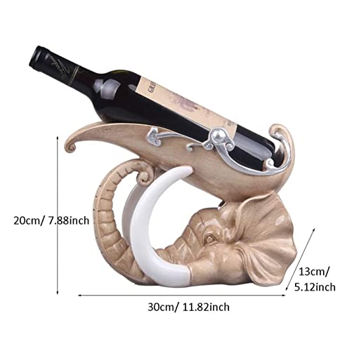 Portabotellas de vino en forma de elefante de resina miniatura 2
