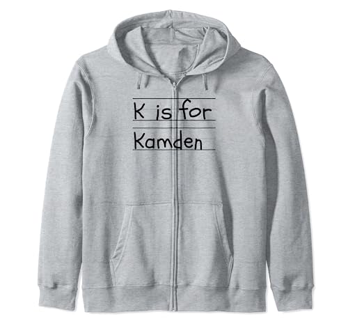 K es para Kamden Name Student Kindergarten Sudadera con Capucha