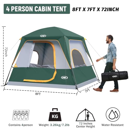 UNP 2/4/6/8 Person Camping Tent Portable Cabin Tent for Outdoor by unp - Image 2