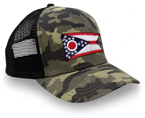 Image of International Tie State Hat for Men and Women, Adjustable Snapback Trucker Baseball Cap with Embroidered Patch