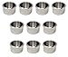 Da Vinci Lot of 10 Drop in Stainless Steel Poker Table Jumbo Cup Holders 4 Inch Wide