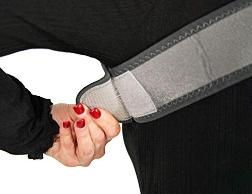 Home-X Magnetic Therapy Compression Sleeve For Shoulder Support, Stretchy Neoprene Shoulder Brace With 21 Powerful Magnets, 25 ½" L X 18 ½" W, Gray #TOP4