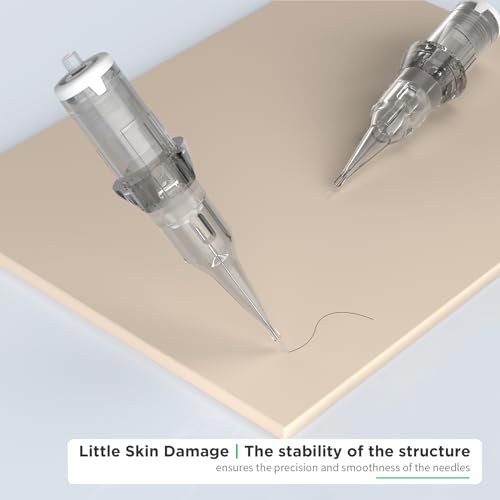 Tattoo Cartridge Needles 20pcs Disposable Tattoo Needles 0803RL 0.25MM Round Liner with Membrane Safety Cartridges Tattoo Supplies for Wormhole, Mast, Dragonhawk, Ambition, HAWINK and More
