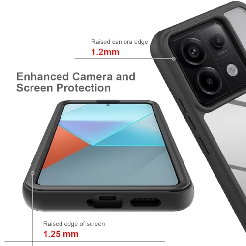 WOKEZ 360° Fodral för Xiaomi Redmi Note 13 Pro/Poco X6 - Svart