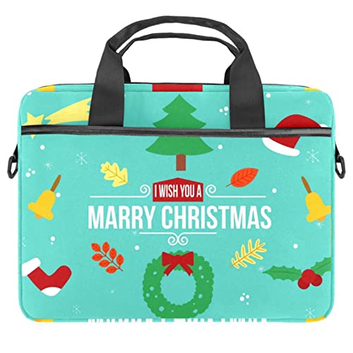 Sacoche ordinateur 13.3 pouces colorée de Noël, le sac à bandoulière idéal pour le télétravail