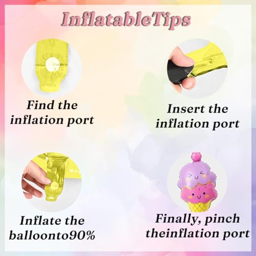 Ballons crème glacée couleur douce macaron de 30,5cm - 7