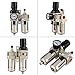 Cloimei AC301003 Aluminum Alloy Compressed Air Pressure Regulator Trap Water Filter 3/8 Inch Industrial Grade Air Filter Regulator for Pneumatic Tools and Compressed Air Systems