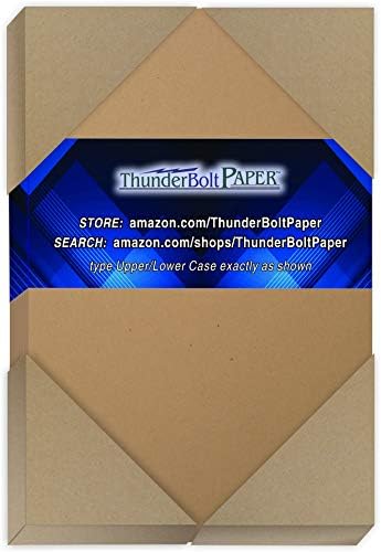 150 Brown Kraft Fiber 80# Cover Paper Sheets - 4" X 6" (4X6 Inches) Photo|Card|Frame Size - Rich Earthy Color with Natural Fibers - 80lb/pound Cardstock - Smooth Finish
