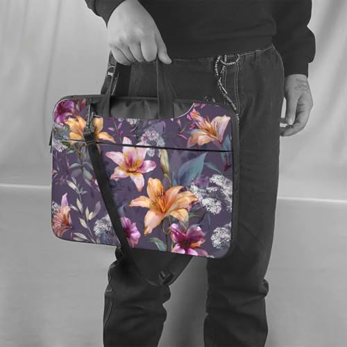 Maletín portátil impermeable para laptop 14 pulg morado miniatura 2