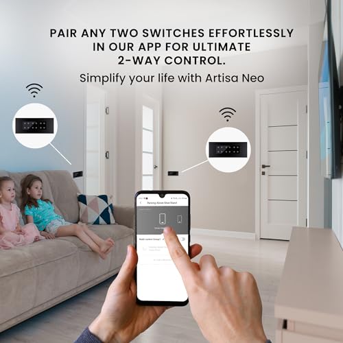 Image of Wipro North West Wipro Artisa Neo Wi-Fi Smart Touch Switch 4N | Combo of 6M Plate(Galaxy Black) + 3x4N Touch Switches(6A, Black) | Works with App, Alexa, Google Asst | Pack of 1