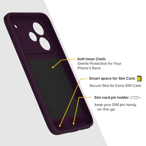 Image of Pikkme Back Cover for Realme P4 Pro 5G Soft Matte Silicone Mag-Safe Design (Mag-Safe Not Support) Camera Protection | Slim Fit Bumper Cover (Purple)