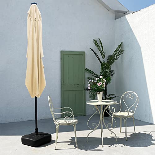 Love Story Heavy Duty Outdoor Umbrella Base,Detachable Water & Sand Filled Patio Market Umbrella Stand,Black #TOP5