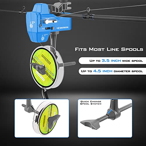 Image of KastKing Kalibrate Fishing Line Spooler, Line Counter & 5 inch Braid Scissors | No Line Twist, Easy to Use, Fits Spinning & Baitcasting Reels, Durable Polymer, Fishing Gears and Gifts for Men