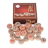 Fdit Jeu D'échecs Chinois en Bois de Hêtre, Jeu éducatif Xiangqi pour Enfants de 6 Ans et ...