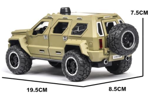 Image of Die Cast Metal Car G Patton 1:32 Scale Diecast Toy Car Vehicle for Kids Sound Light Pull Back