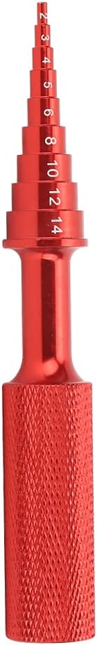 RC Bearing Tool, 2 to14mm Aluminum Alloy Steering Hub Carrier Disassembly Removal Tool Non Slip Puller Removal for RC Car Accessory (Red)