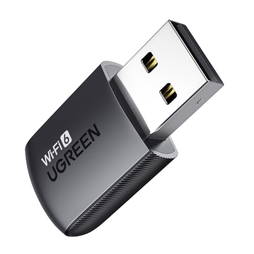 UGREEN AX900 WiFi Adapter USB WiFi 6 Dongle Wireless Dual Band 5GHz/2.4GHz Network Adapter for Desktop Laptop for Office/Home/Work/Gaming Bulit-in Driver Only for Windows 10/11