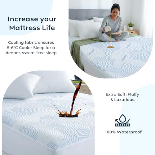 Image of AYKA Combo Pack Waterproof Mattress Protector & 2 Pillow Protectors | King Size 78x72 Inch | 100% Waterproof Cooling Bed Protector | Breathable, Noiseless Mattress & Pillow Covers | 6.5 x 6 ft | White