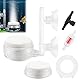 UYUYong Sauerstoff Diffusor U-Pipe Nano Bubble Stone Kit mit Steuerventil Saugnäpfe Ersatzscheibe Rückschlagventil Leiser Blasenstein für gelösten Sauerstoff Lässt Tiny Bubbles Aquarium Hydroponic