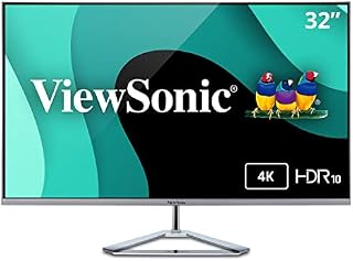 ViewSonic VX3276-4K-MHD 32 Inch 4K Ultra HD Monitor with HDR10 Support, 2 x HDMI, DisplayPort, Mini DisplayPort, Eye Care for Work and Entertainment at Home