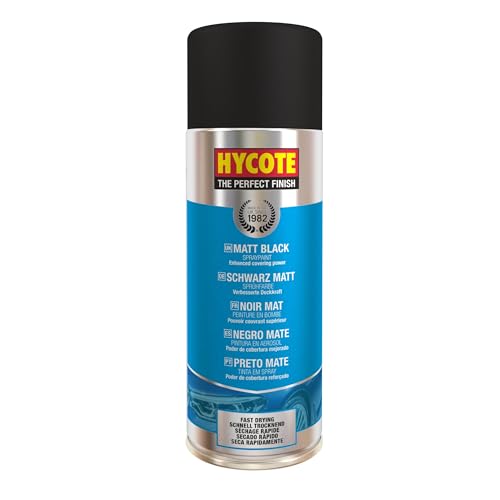 Hycote Fast Drying Aerosol Car Spray Paint Matt Black 400 ml